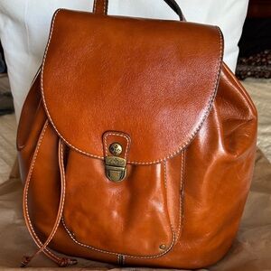 NWT Patricia Nash Cognac Leather Backpack